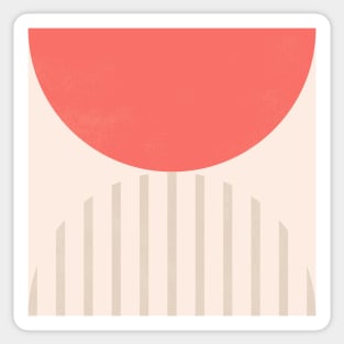 Semi Circle Abstract Pink Sticker